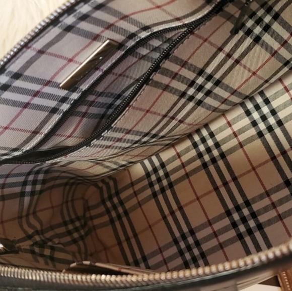 Burberry Black Leather Medium Dome Satchel, Silver Hardware - Picture 10 of 14